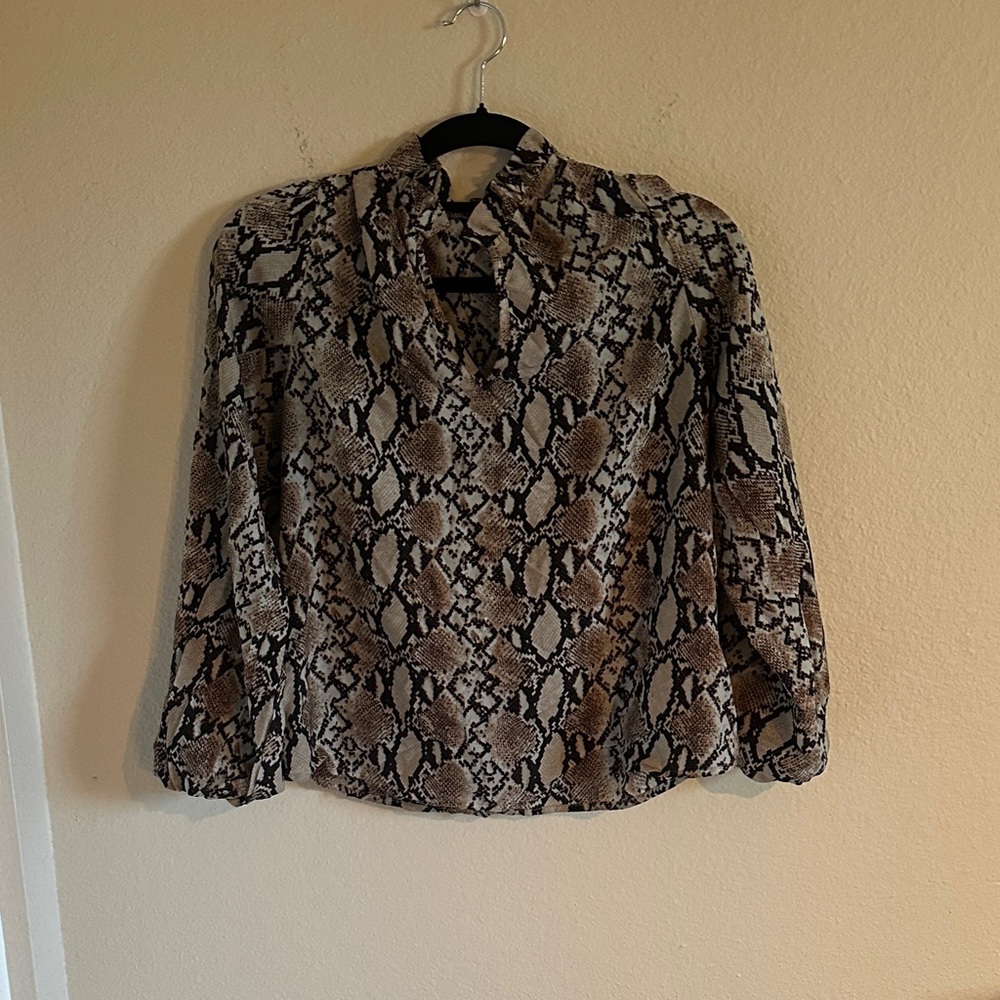 Chic Snake Print Women's Blouse